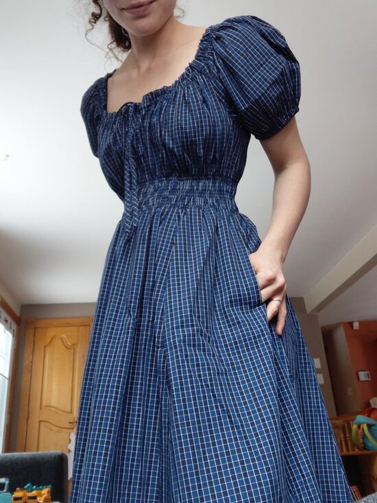 GAP Dresses & Skirts - Blue gingham maxi dress Gap